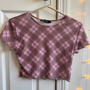 Motel Rocks Pink Striped Women's Top